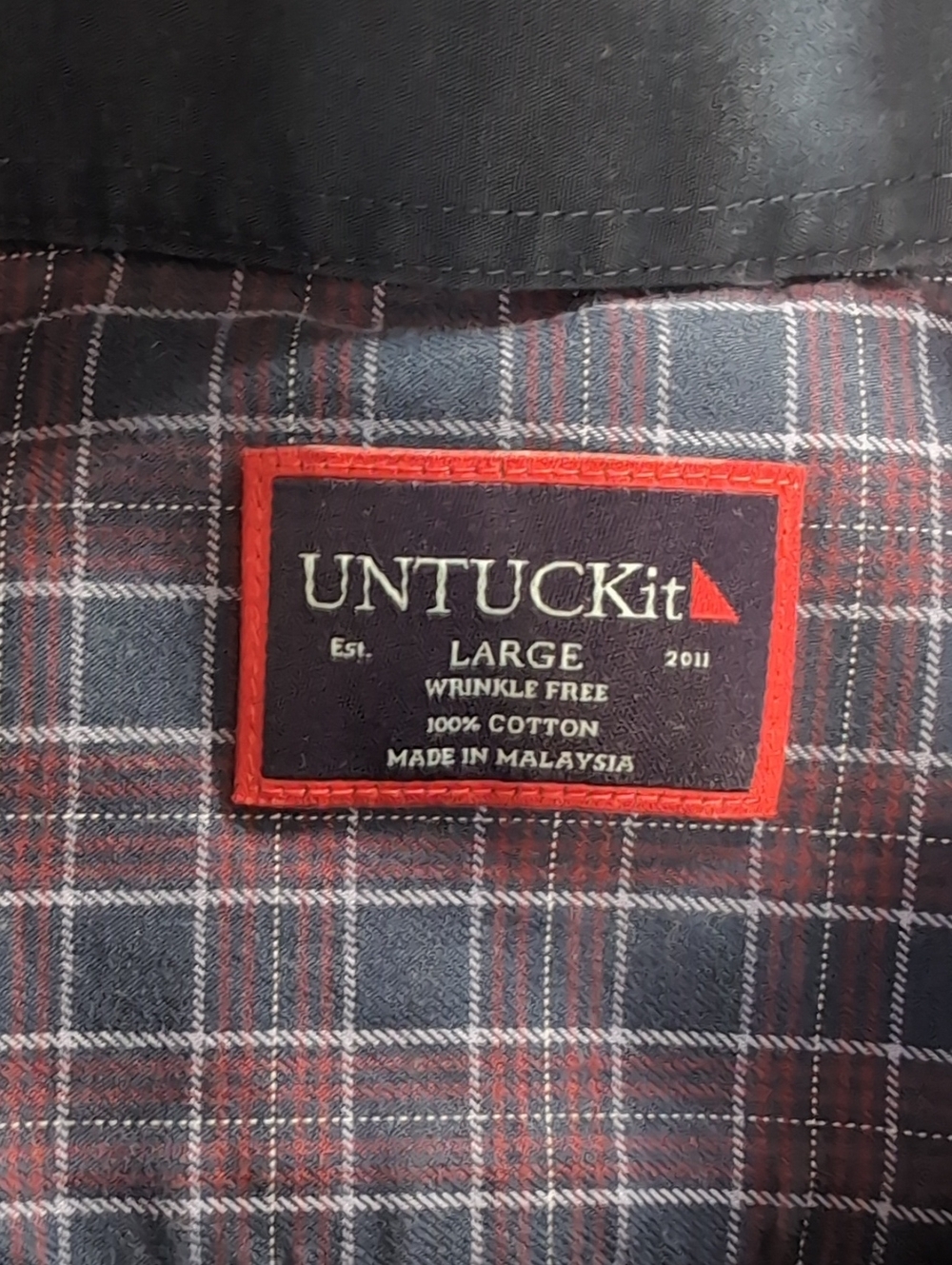 UNTUCKit Lot of 3 Plaid Cotton Wrinkle Free Long Sleeve Button Down Size Large - Picture 2 of 12